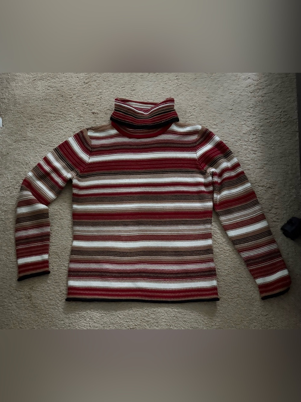 EUC Vintage Talbots Striped Turtleneck Sweater